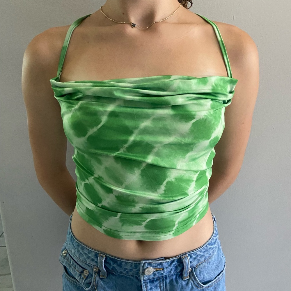 Shein Open Back Shirt